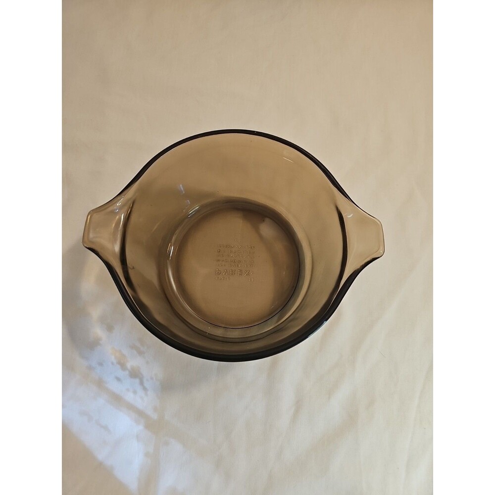 Vintage Pyrex Clear Amber # 473-B Glass Casserole Bowl 1 Liter - Picture 2 of 4
